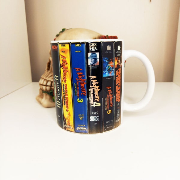 Classic Horror VHS Mug | Coffee | Tea | Slasher Movies | Horror Gift | Horror Addict | Retro | Gift | Unisex | Halloween | Movie Mug