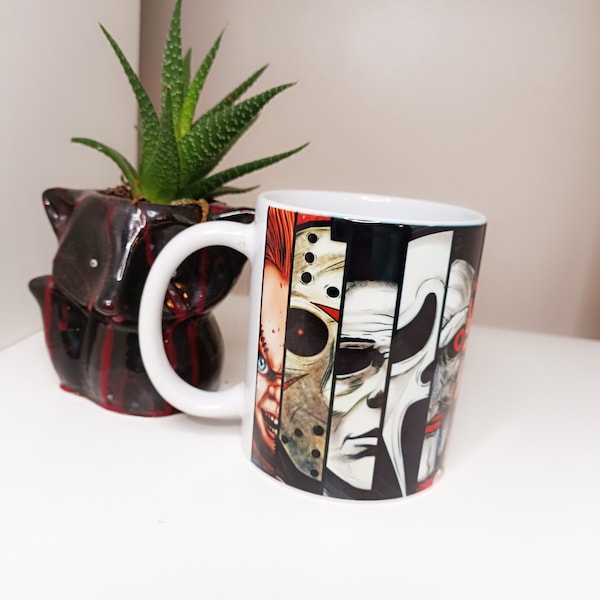 Classic Horror Mug | Coffee | Tea | Slasher Movies | Horror Gift | Horror Addict | Retro | Gift | Unisex | Halloween | Movie Mug