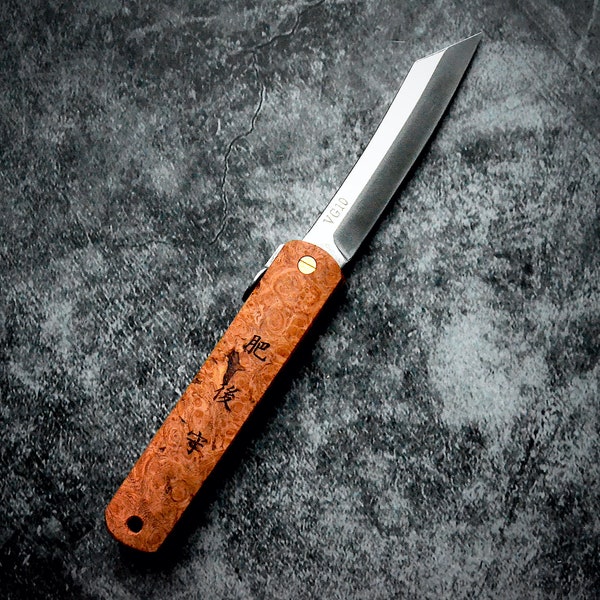 Padauk Burr VG10 Steel Higonokami Japanese EDC Pocket Knife