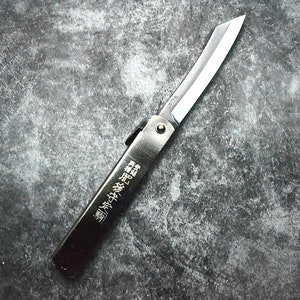 SK Steel Higonokami Japanese EDC Pocket Knife Polished Silver L