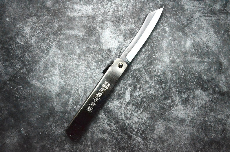 SK Steel Higonokami Japanese EDC Pocket Knife Polished Silver L