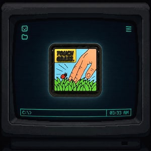 Touch Grass | 1 inch RE | EDC PVC Ranger Eye Patch | Funny Gamer Morale Patch | Hook & Loop