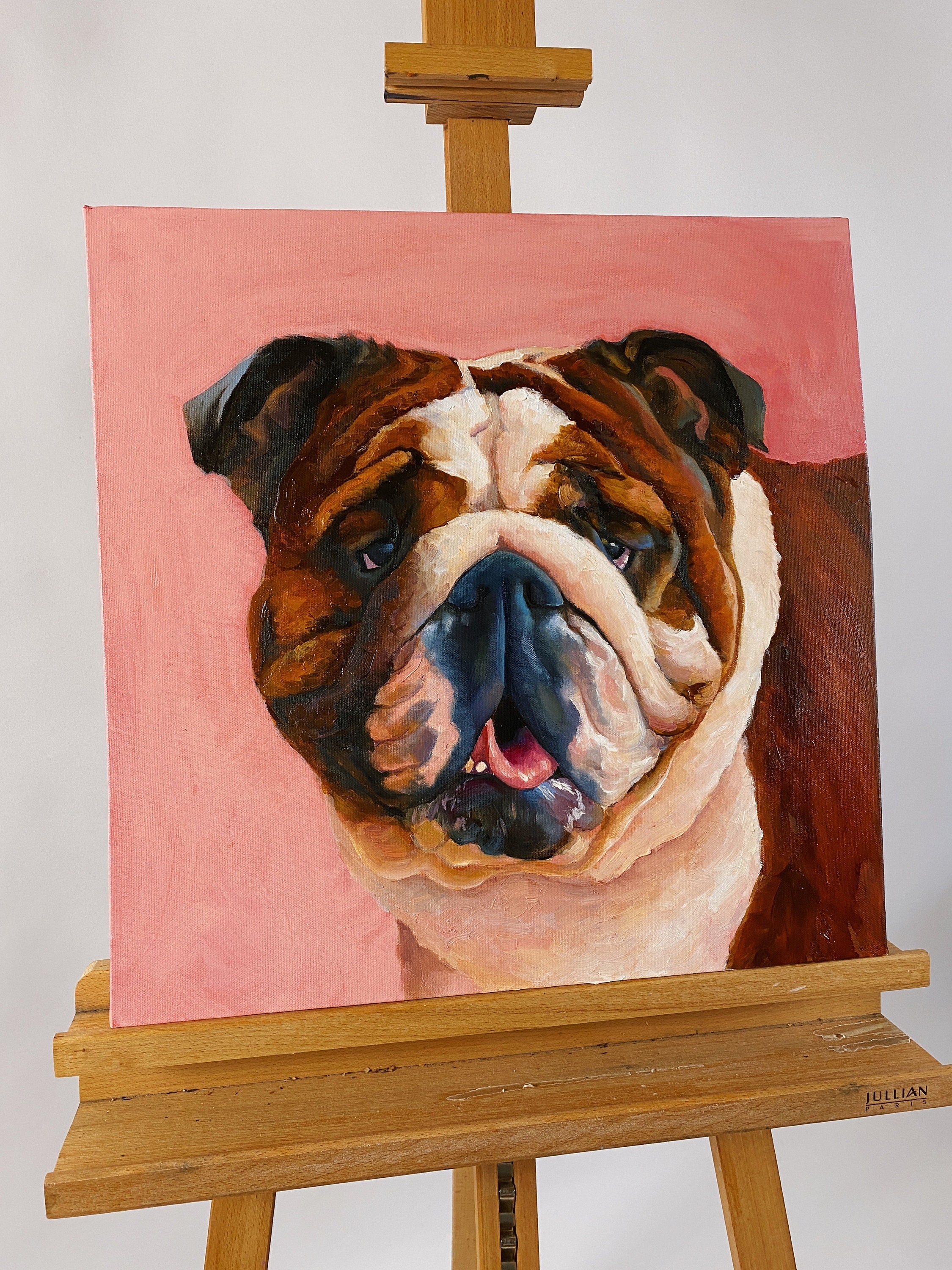 Öl Portrait auf Holz Leinwand vom Foto personalisiertes Hunde Etsy