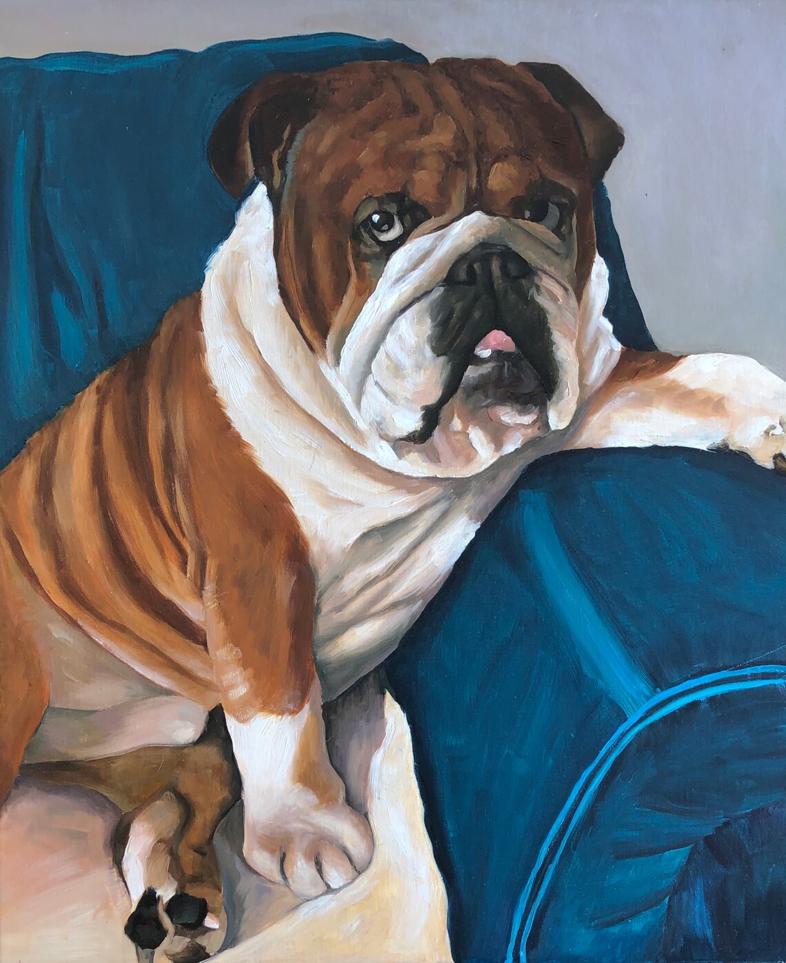 Öl Portrait auf Holz Leinwand vom Foto personalisiertes Hunde Etsy