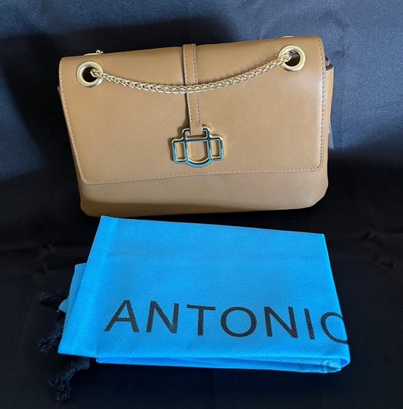 Antonio Melani Cream Leather Purse handbag with O… - image 1