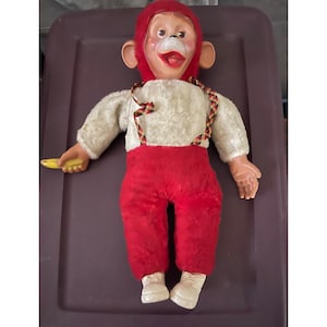 GROWING UP! 2016 50's TEDDY BOY ~今をぶっ飛ばせ Rushton Zippy Type Rubber Face Monkey Chimp Soft Toy 1950's - Etsy