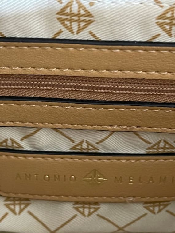 Antonio Melani Cream Leather Purse handbag with O… - image 5