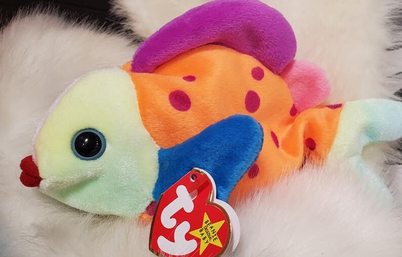 TY Lips Beanie Baby 1999 TY Fish Rare Etsy
