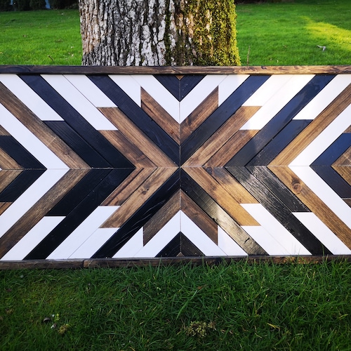 Modern Wood Art Geometric Wood Art Wood Slat Art Rustic Etsy