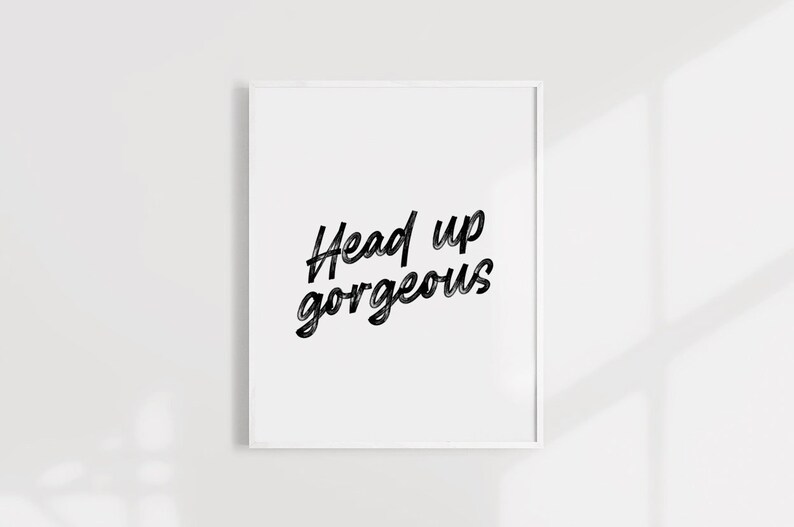 Head up Digital Print Feminist Poster Minimalist Etsy