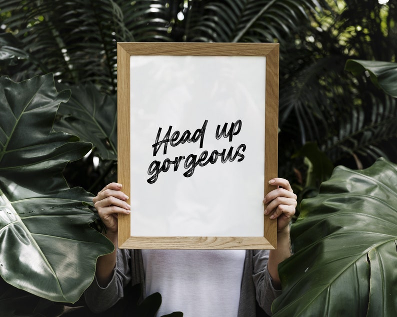 Head up Digital Print Feminist Poster Minimalist Etsy