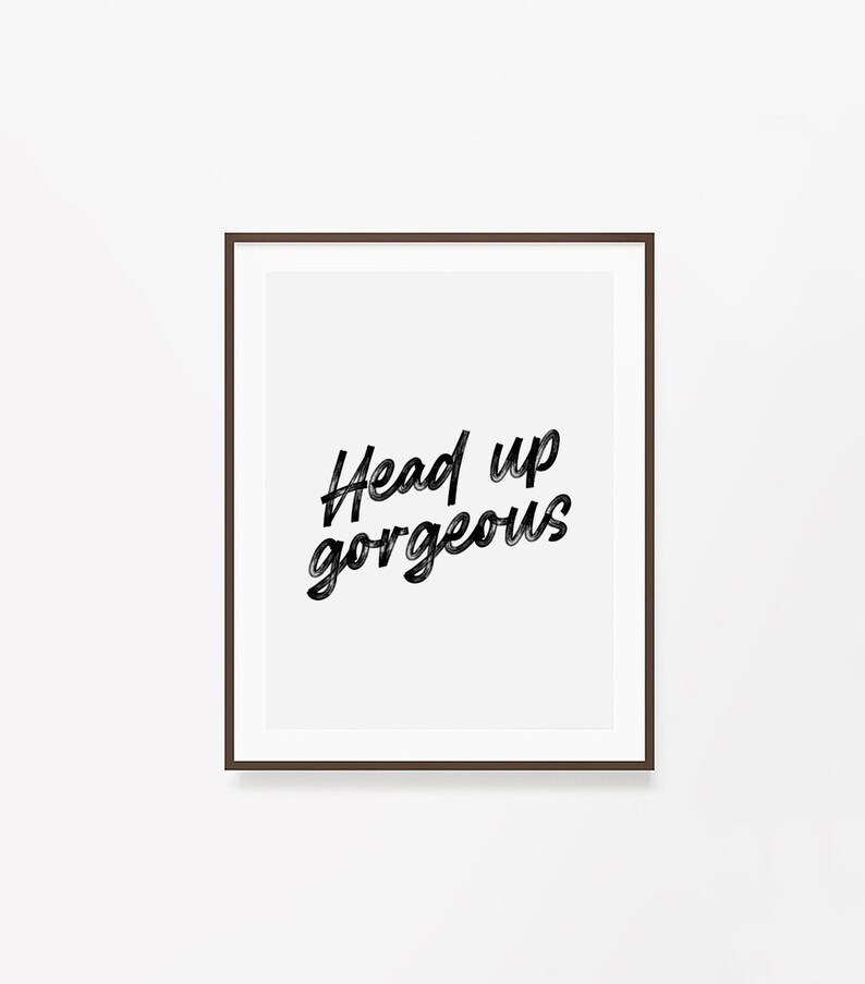 Head up Digital Print Feminist Poster Minimalist Etsy