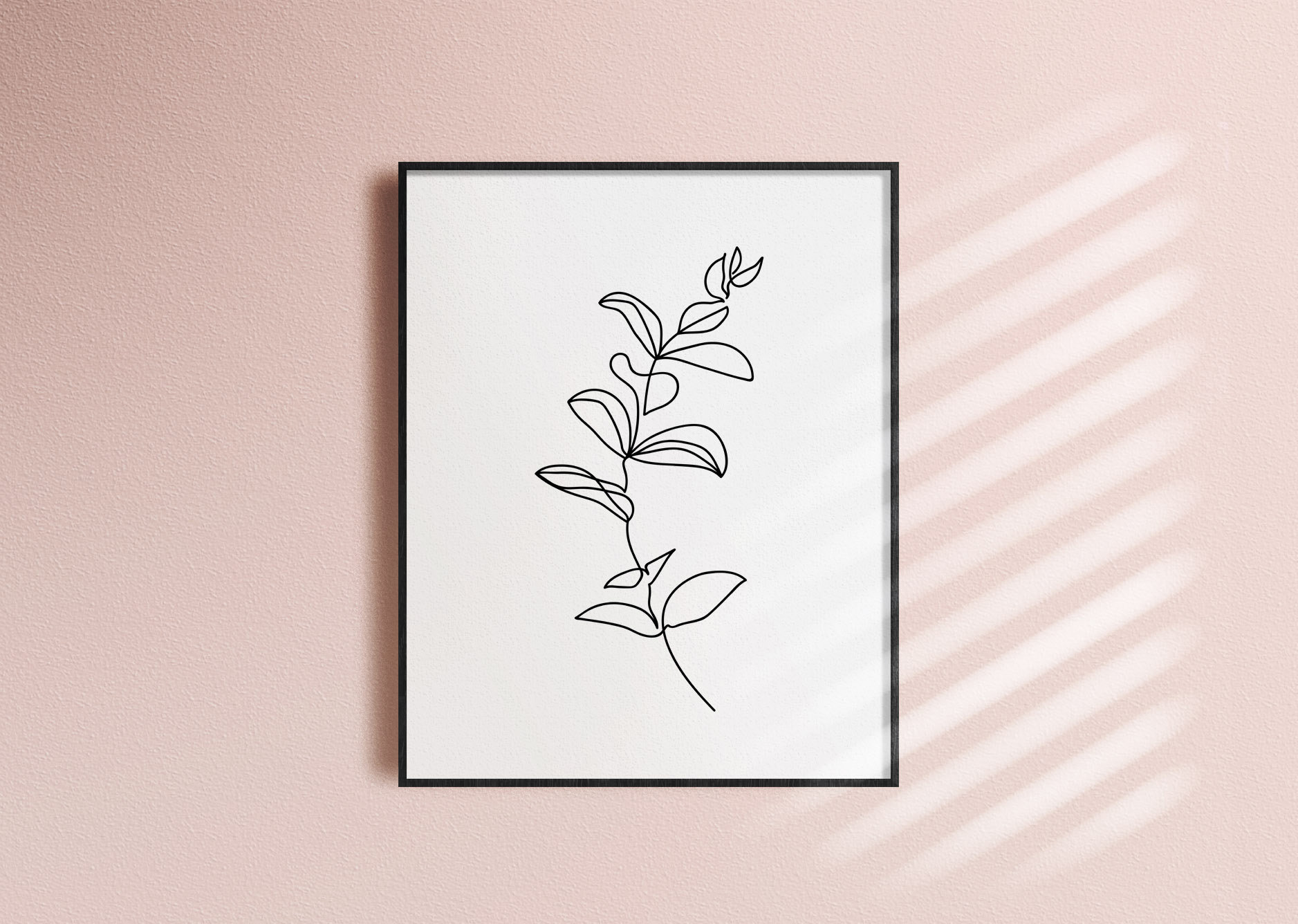 Line Art Botanical Print, Leaf Printable, Line Drawing Printable ...