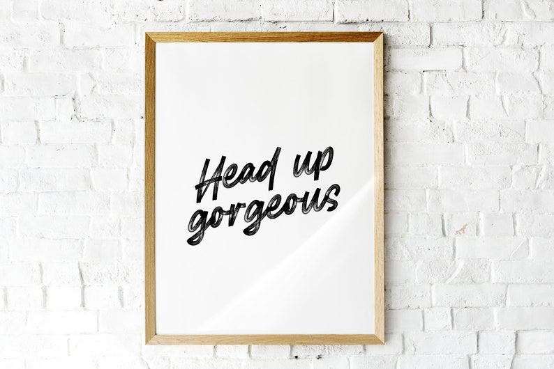 Head up Digital Print Feminist Poster Minimalist Etsy
