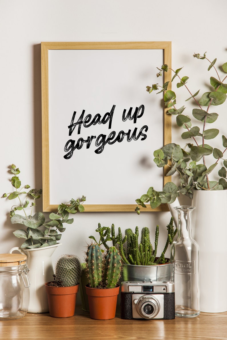 Head up Digital Print Feminist Poster Minimalist Etsy