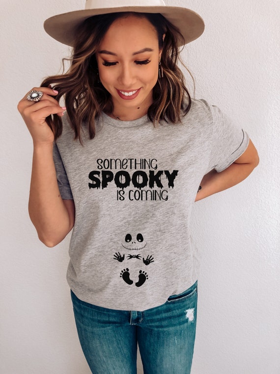 Something Spooky Coming Pregnancy Announcement Shirt