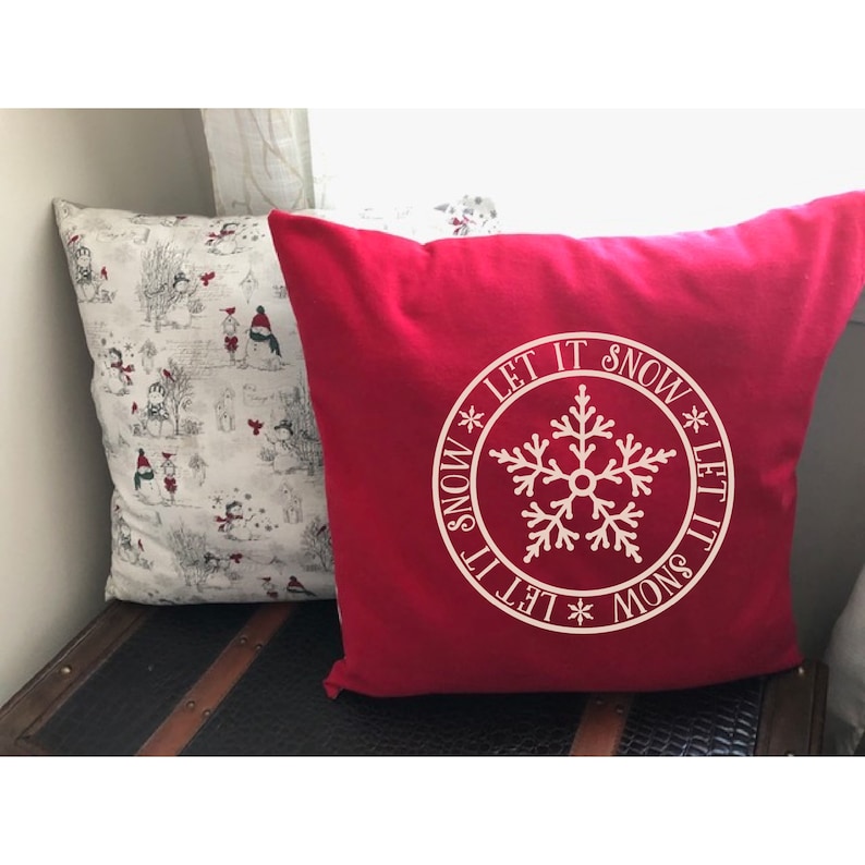 Custom Pillow Cover Snowman Pillow Cover Christmas Pillow Cover CHRISTMAS PILLOW COVER Christmas Throw Pillow Holiday Pillow Cover