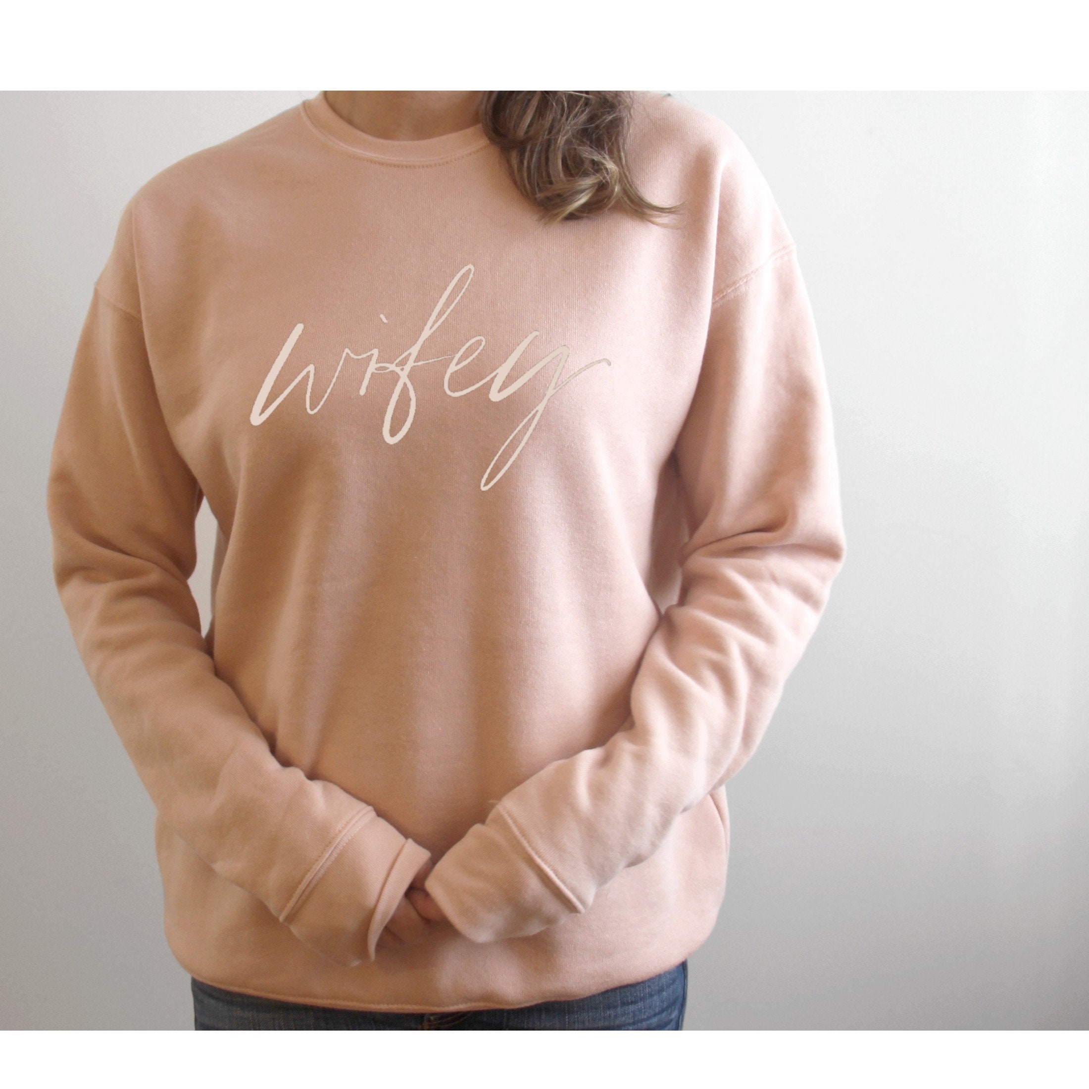 Wifey Sweatshirt Mrs Sweatshirt Initial Sweatshirt | Etsy