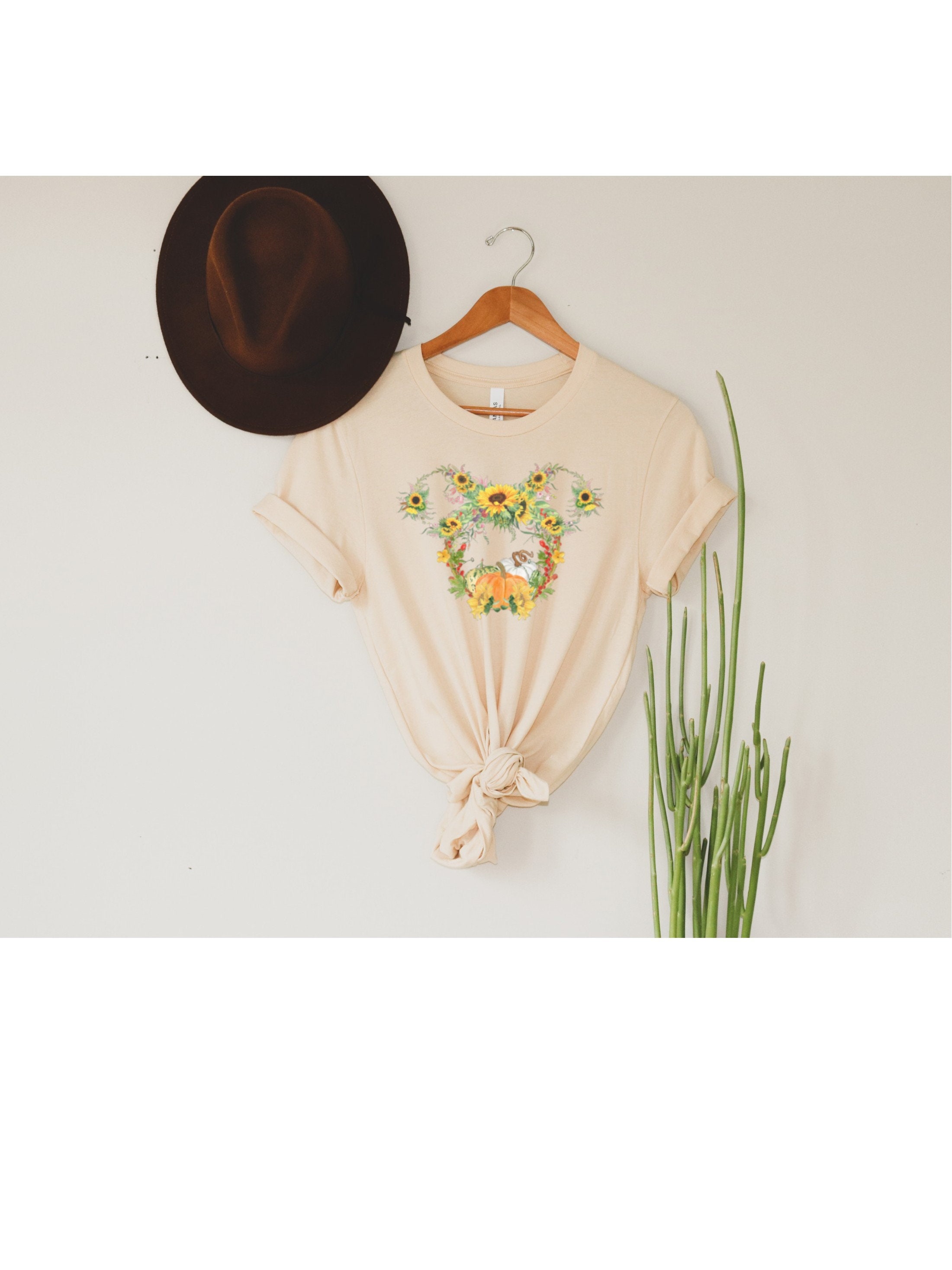 Discover Disney Fall Shirts, Disney Sunflower Pumpkin Ears, Disney Floral Shirts
