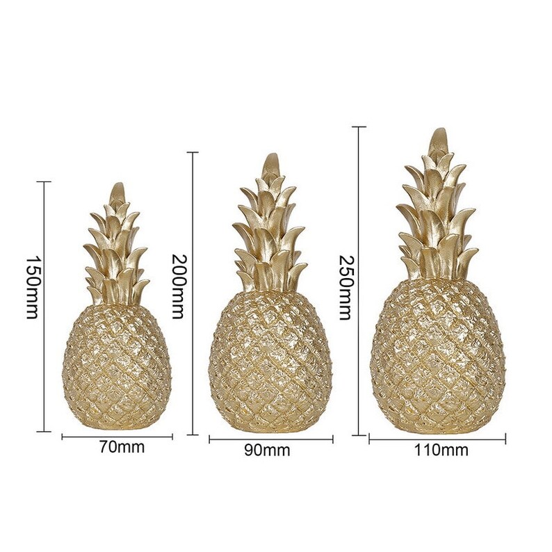 Table Decoration Crafts Gold Pineapple Fruit Crafts Gift for Her House Gift Living Room Wine Cabinet Window Desktop Home Ornament