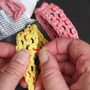 Dermatillomania fidget Skin picking wrist bracelet Washable Busy hands Crochet adult Fidget toy for nail biters Stress relief Gift for women
