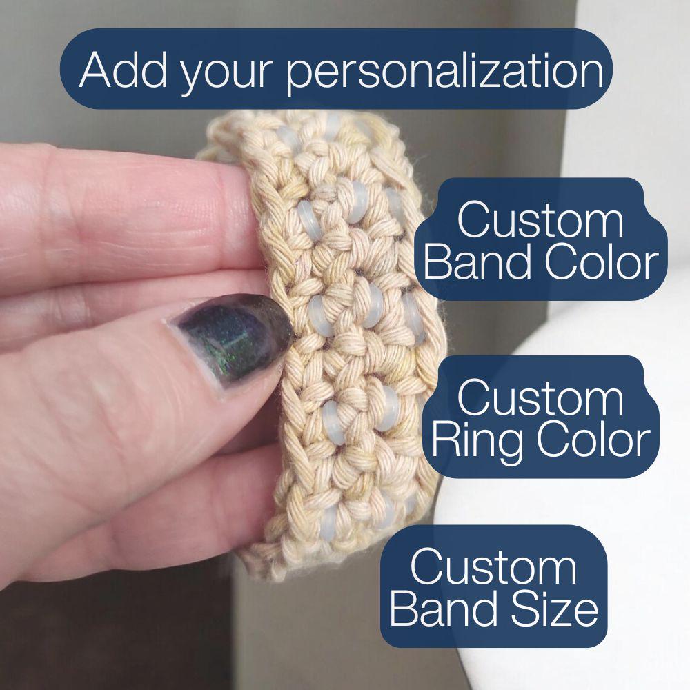Dermatillomania fidget Skin picking wrist bracelet Washable Busy hands Crochet adult Fidget toy for nail biters Stress relief Gift for women