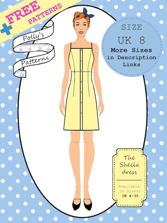 Downloadable Pattern Button Front Dress PDF Dress Pattern Etsy