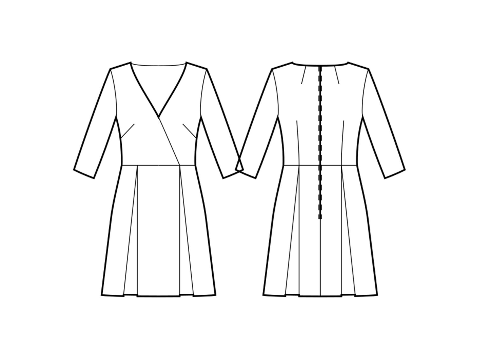 Sewing Pattern Dress PDF Digital Download SIZE 12 Wrap V | Etsy