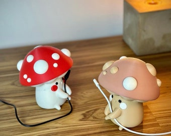 Kawaii Mushroom Cord Organiser - Functional Cable Holder for Home Decor - Hair Accessories Organiser - Work Desk Corner - Coin Holder