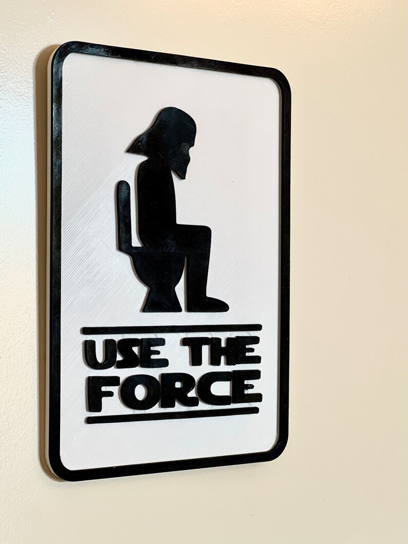 Star Wars Use the Force Bathroom Decor Darth Vader Home Decor Etsy