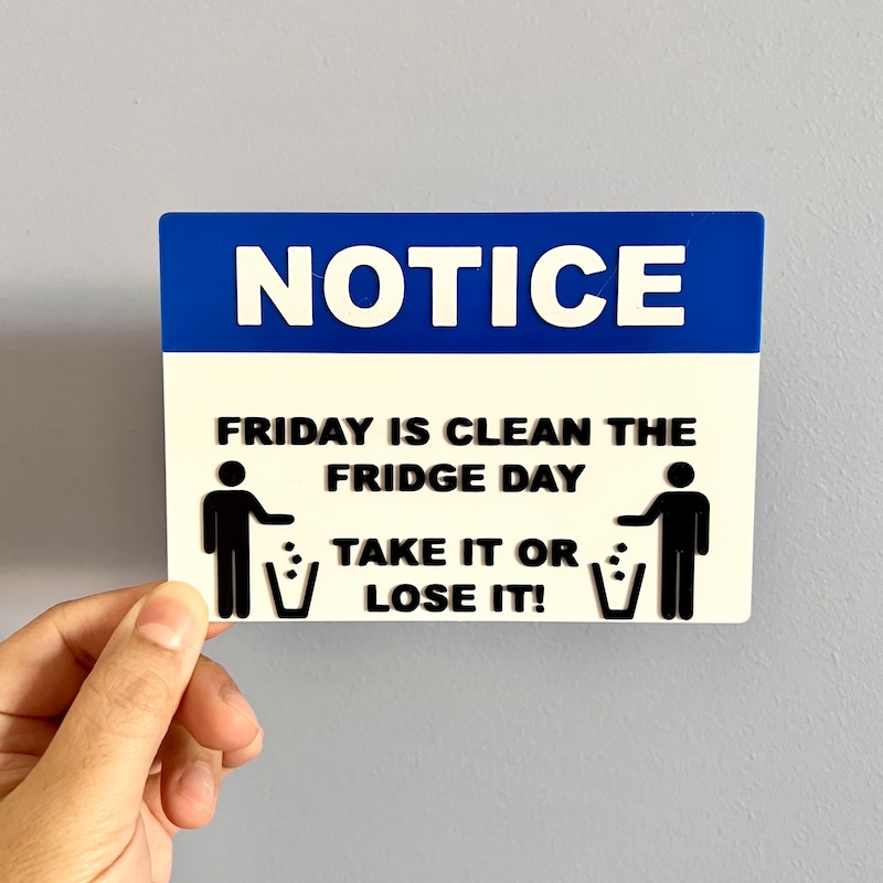Fridge Clean Out Sign - Etsy