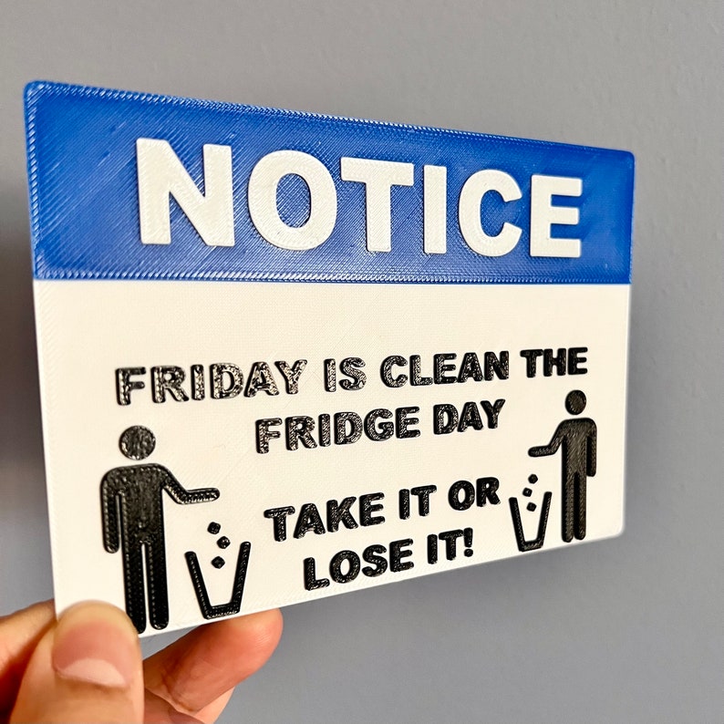 Notice Friday is Clean the Fridge Day Fridge Magnet Take It or Lose It ...