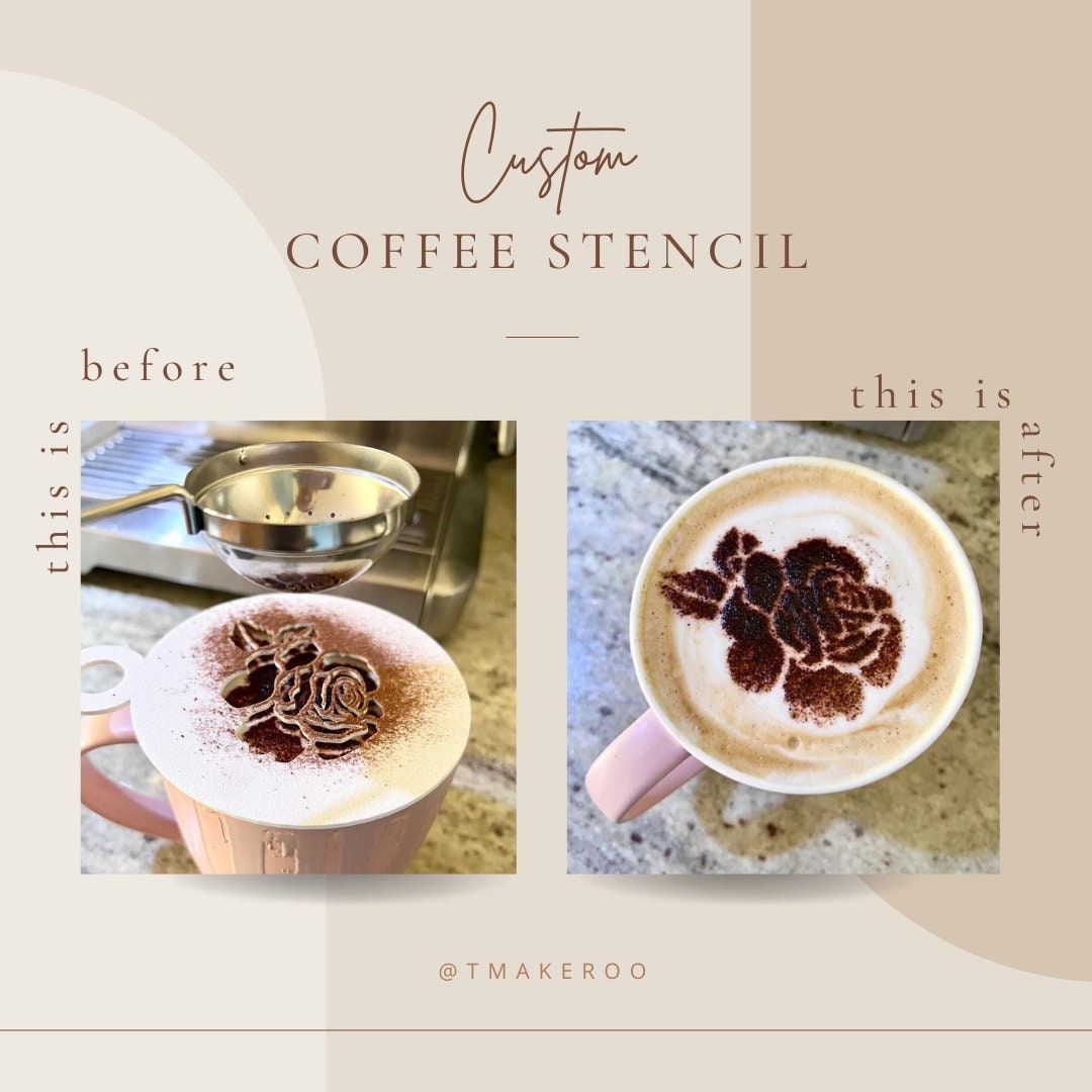 Custom Coffee Stencil Personalised Coffee Art Latte Art - Etsy Australia