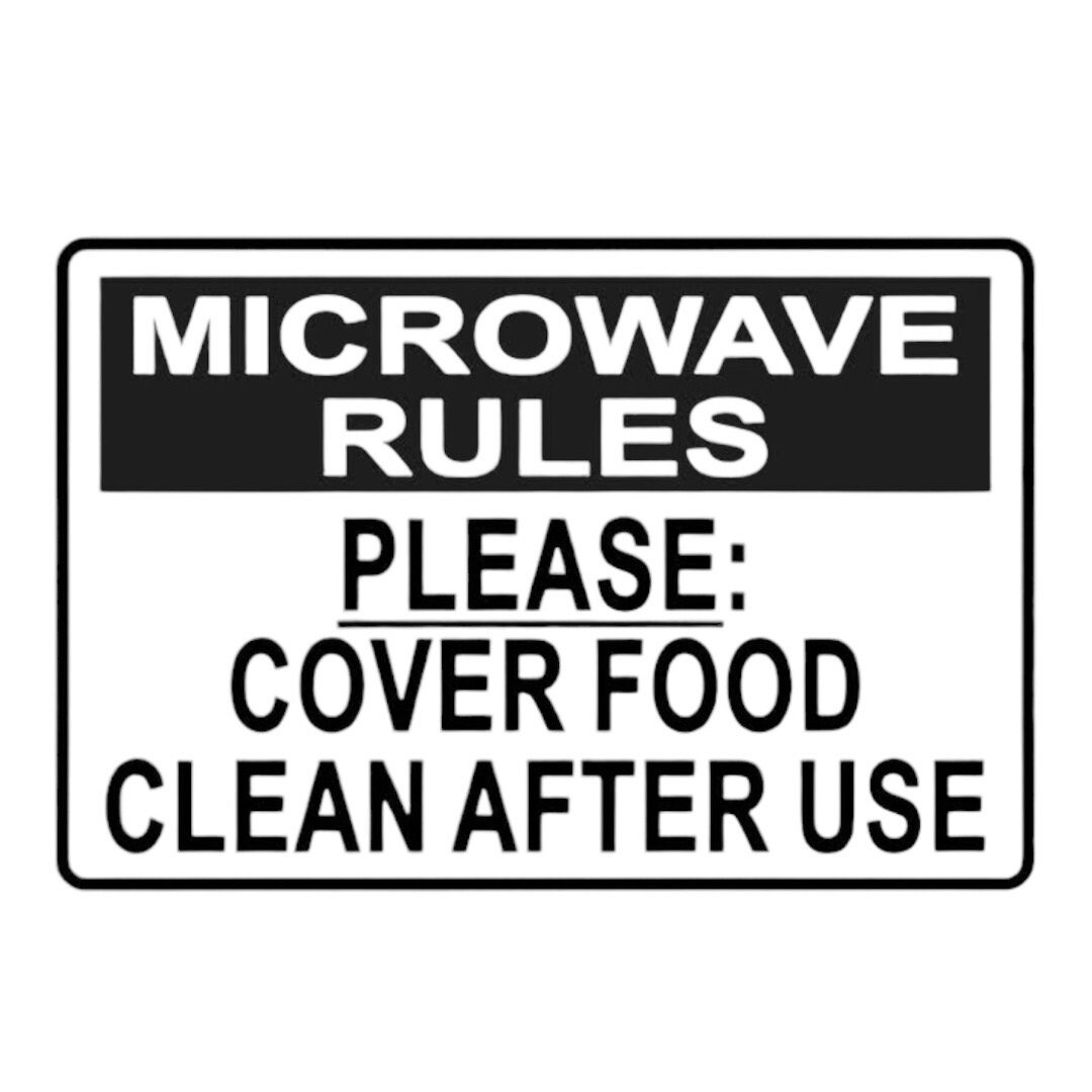 Notice Sign Microwave Sign Clean the Microwave Cover - Etsy