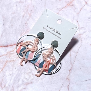 Tropical-Themed Party Jewelry Flamingo Stud Earrings Bird Earrings Summer Theme Jewelry Gift for Her Best Gift Idea Party Earrings