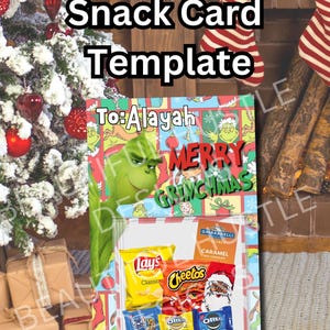 Jumbo snack Christmas card template, Canva
