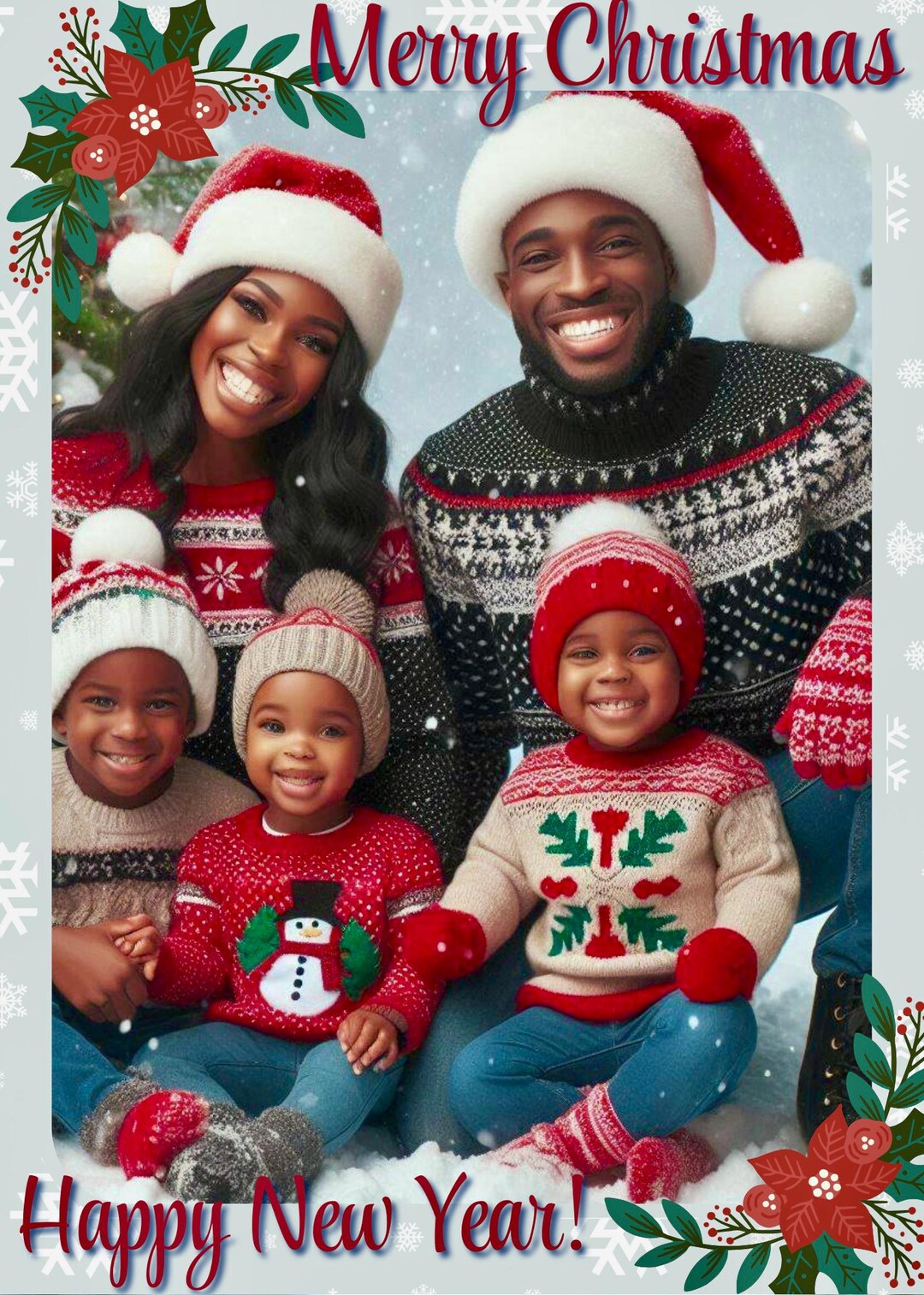 Personalized DIY 5x7 Printable Christmas Card, Christmas Card, DIY ...