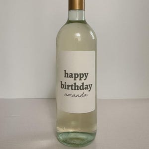 Happy Birthday Wine Label