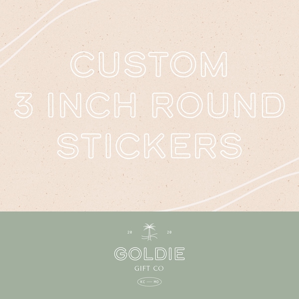 Custom 3 inch circle labels, custom stickers, bulk custom stickers, packaging stickers, roll labels, business stickers, full color, stickers