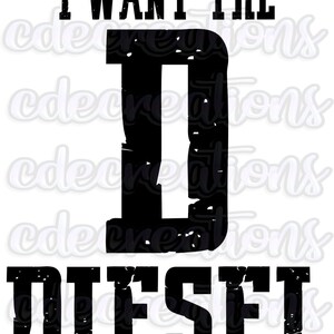 I want the D diesel DIGITAL files svg, png, jpeg