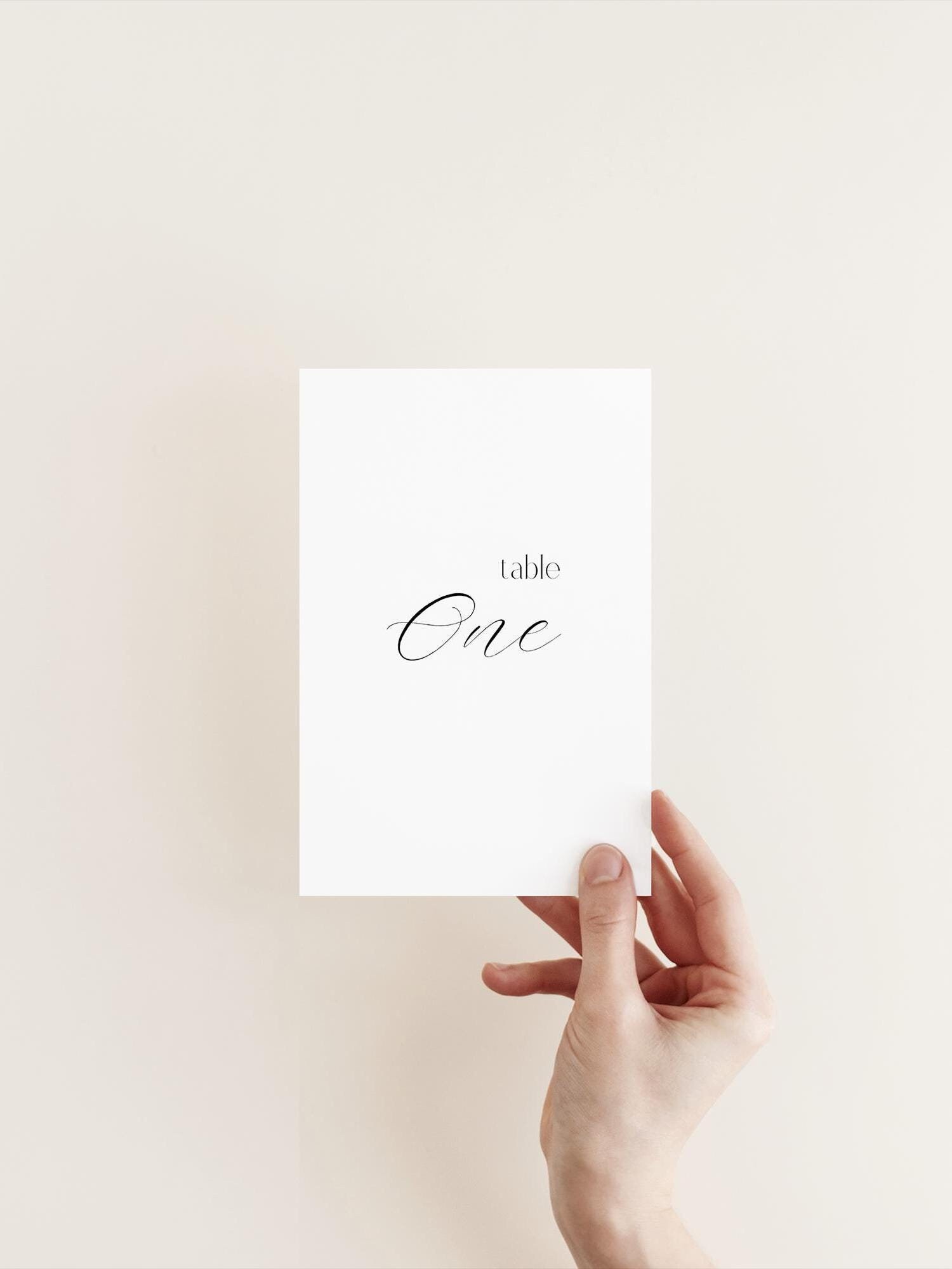 Minimalist Wedding Table Numbers 4x6, Digital Download, Ready to Print ...