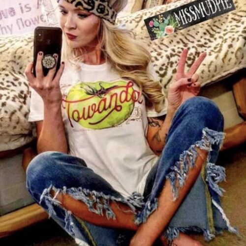 Towanda-Hand drawn- Fried green tomatoes-  Graphic Tee with Hippy Heritage Tees