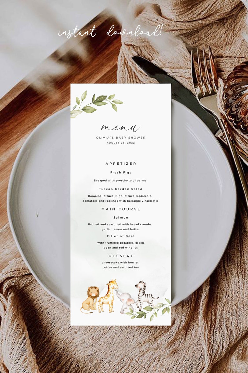 Baby Shower Menu Template 5x7 Editable Baby Shower Menu Etsy Baby Shower Menu Template 5x7 Editable Baby Shower Menu Etsy
