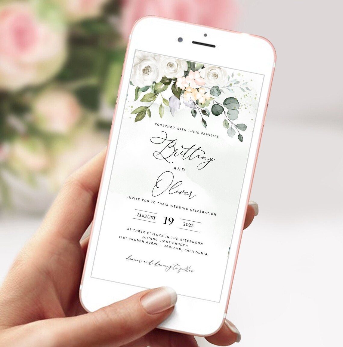 Wedding Digital Invitation Wedding Invite Mobile Phone Etsy