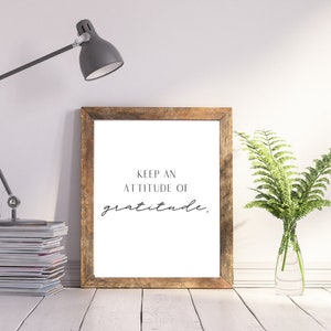 Gratitude Fall Wall Decor Digital Print