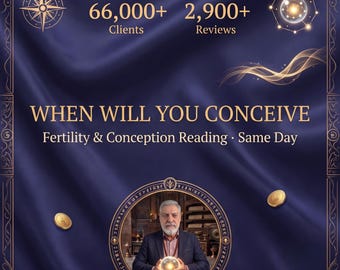 Fertility Tarot Reading, Conception Reading Same Hour, Pregnancy Timing and Fertility Blocks, Same Day Fast Delivery