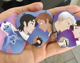 Anime Heart buttons - Voltron and The Dragon Prince