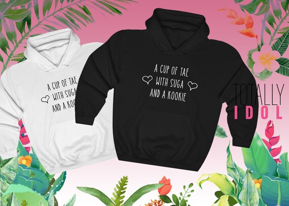 Bts A Cup Of Tae With Suga And A Kookie Unisex Hoodie Etsy Bts A Cup Of Tae With Suga And A Kookie Unisex Hoodie Etsy