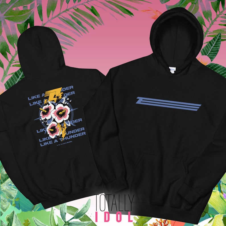 Ateez World Tour The Fellowship Unisex Hoodie Like A Thunder Etsy