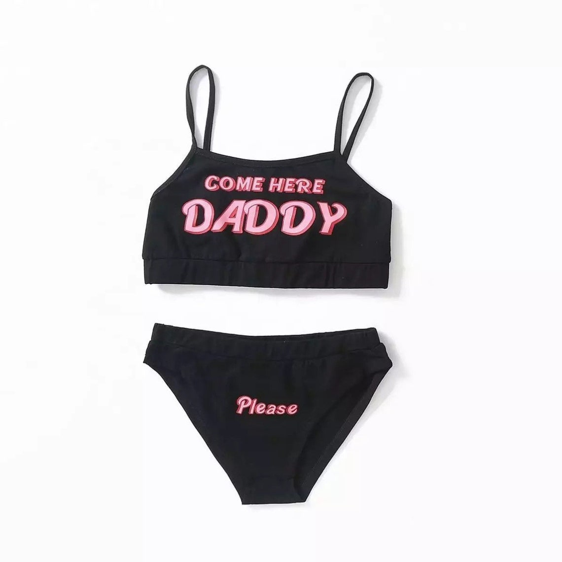Come Here Daddy Lingerie 2 Piece Set Black/white Fetish | Etsy